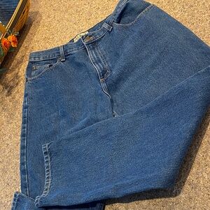 L.L. Bean Women’s Original Fit Blue Jeans 14 PET Petite 188131 ALTERED/SHORTENED